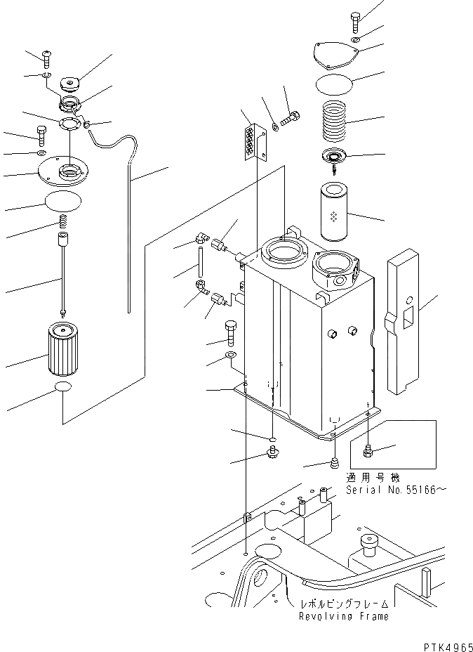 Схема запчастей Komatsu PC60-7 - ГИДР. БАК. (С GAUGE ПРОТЕКТОР)(№7-) ГИДРАВЛИКА