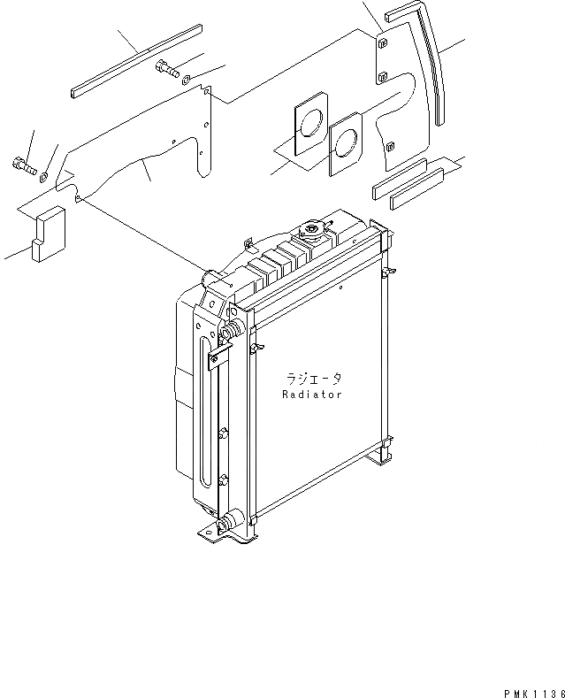 Схема запчастей Komatsu PC60-7-B - ОХЛАЖД-Е (УПЛОТНЕНИЕ ПЛАСТИНА)(№7-8) СИСТЕМА ОХЛАЖДЕНИЯ