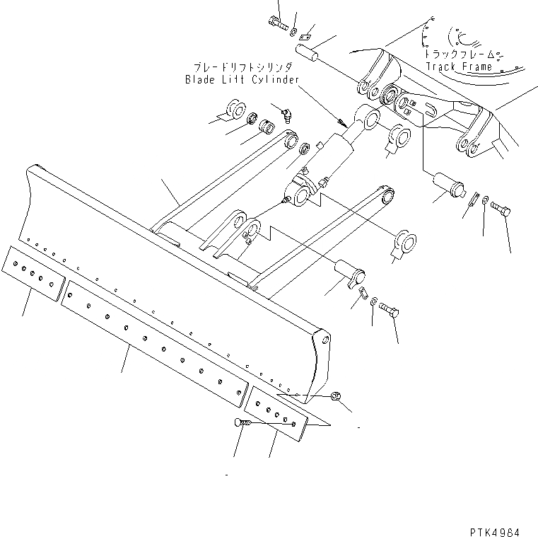 Схема запчастей Komatsu PC60-7-B - ОТВАЛ (УСИЛ.)(№777-) РАБОЧЕЕ ОБОРУДОВАНИЕ