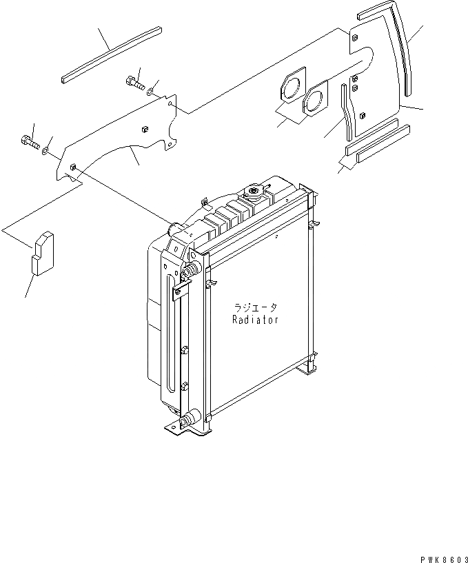 Схема запчастей Komatsu PC60-7 - ОХЛАЖД-Е (УПЛОТНЕНИЕ ПЛАСТИНА)(№8-) СИСТЕМА ОХЛАЖДЕНИЯ