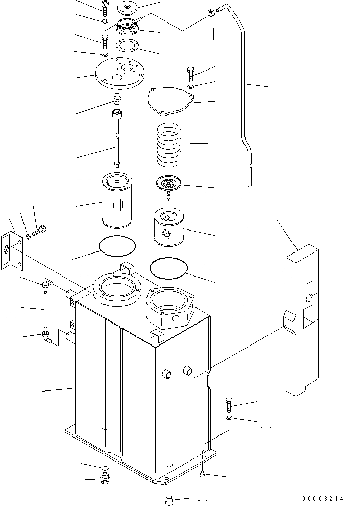 Схема запчастей Komatsu PC60-7 - ГИДР. БАК. (ДЛЯ CHINA)(№99-) ГИДРАВЛИКА