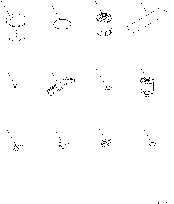 Схема запчастей Komatsu PC60-7 - ЗАП. ЧАСТИ (ДЛЯ CHINA)(№99-) АКСЕССУАРЫ