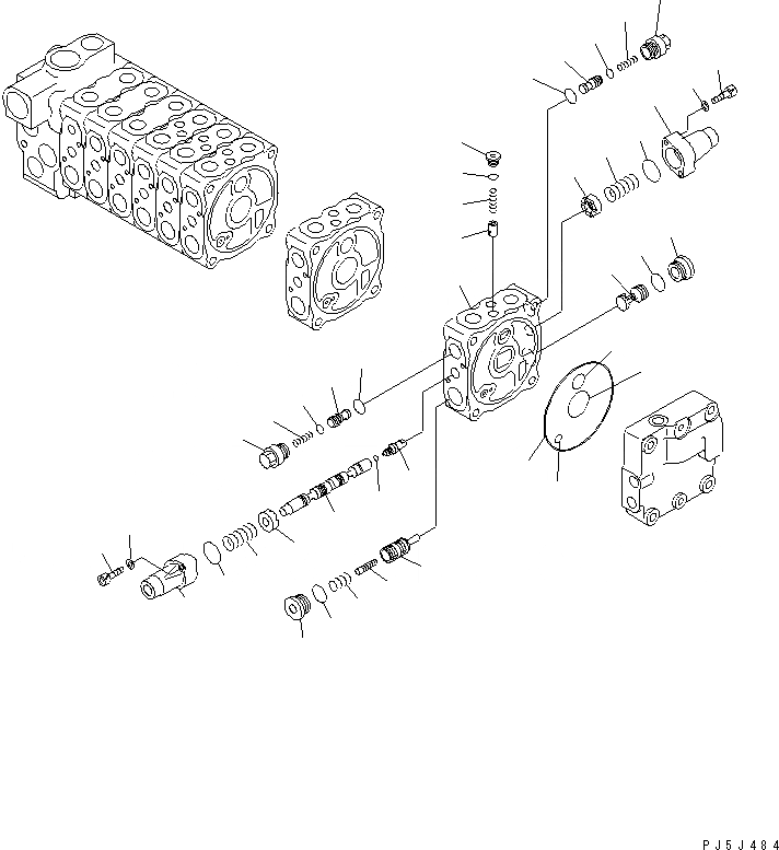 Схема запчастей Komatsu PC60-7 - ОСНОВН. КЛАПАН (8-КЛАПАН) (8/8) (ДЛЯ ОТВАЛ)(№7-) ОСНОВН. КОМПОНЕНТЫ И РЕМКОМПЛЕКТЫ