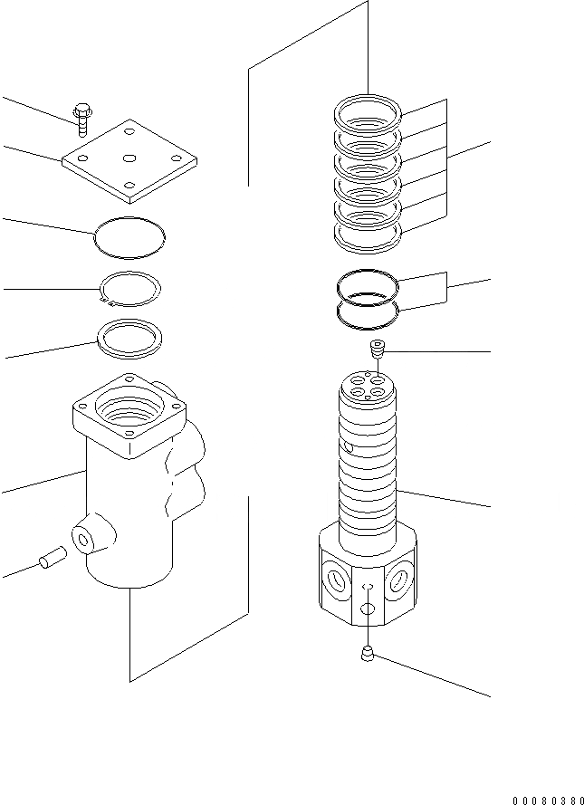 Схема запчастей Komatsu PC60-7 - ПОВОРОТНОЕ СОЕДИНЕНИЕ (ВНУТР. ЧАСТИ)(№9-9) ОСНОВН. КОМПОНЕНТЫ И РЕМКОМПЛЕКТЫ