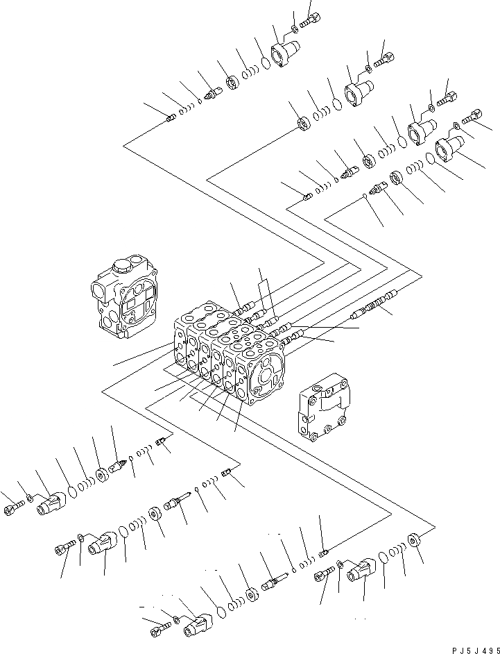 Схема запчастей Komatsu PC60-7 - ОСНОВН. КЛАПАН (-КЛАПАН) (/)(№7-) ОСНОВН. КОМПОНЕНТЫ И РЕМКОМПЛЕКТЫ
