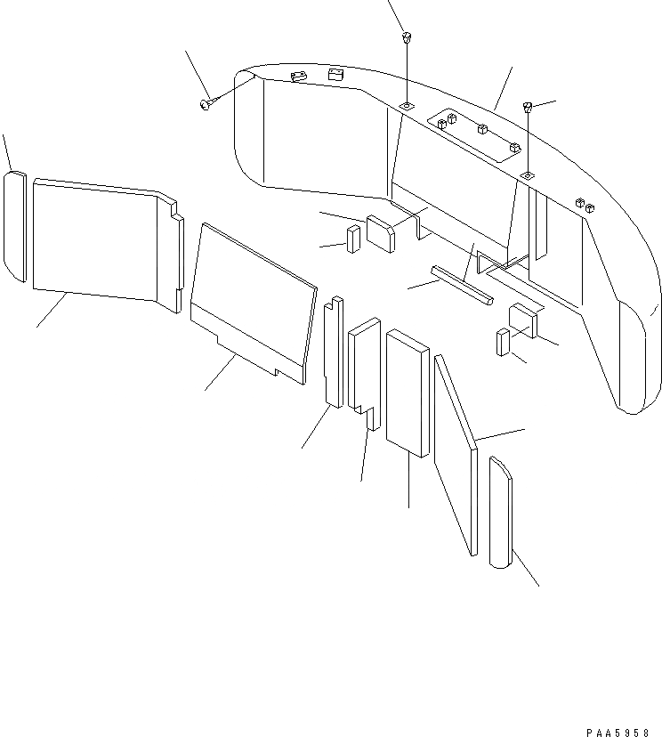 Схема запчастей Komatsu PC60-7S - ПРОТИВОВЕС ЧАСТИ КОРПУСА