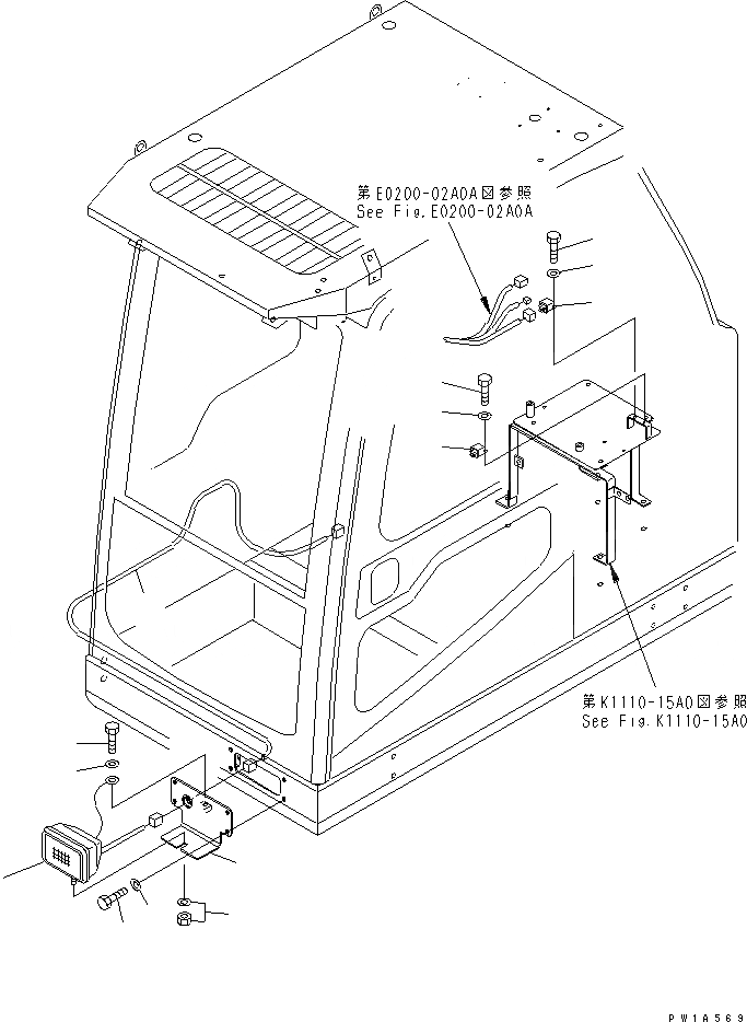 Схема запчастей Komatsu PC600-6A - ИМПУЛЬСН. ОСВЕЩЕНИЕ (КОМПЛЕКТ)(№-) ЭЛЕКТРИКА