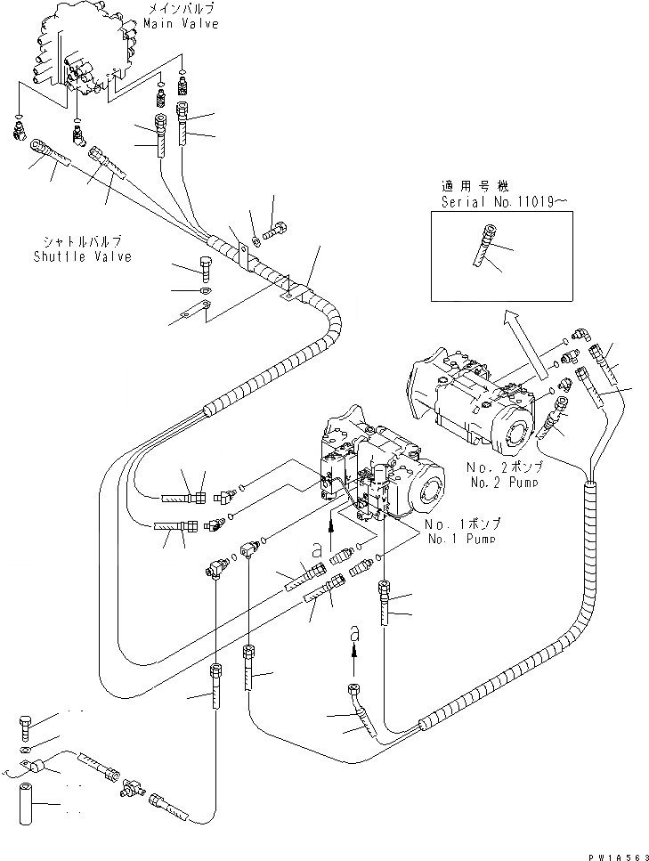 Схема запчастей Komatsu PC600-6A - O.L.S.S. ЛИНИЯ(№-) ГИДРАВЛИКА