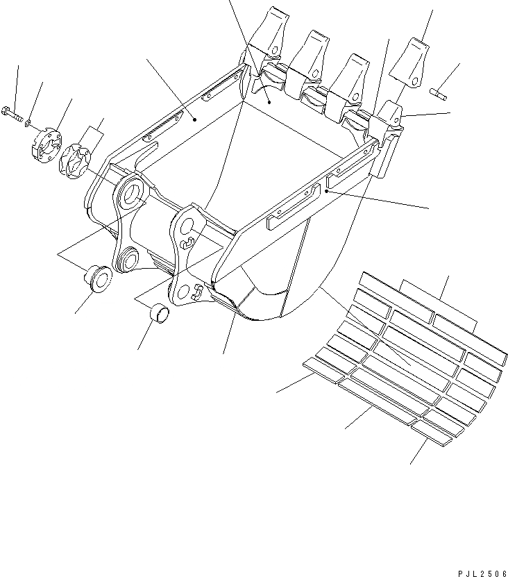 Схема запчастей Komatsu PC600-6A - .M ГОРИЗОНТАЛЬН. ПАЛЕЦ КОВШ(№-) РАБОЧЕЕ ОБОРУДОВАНИЕ