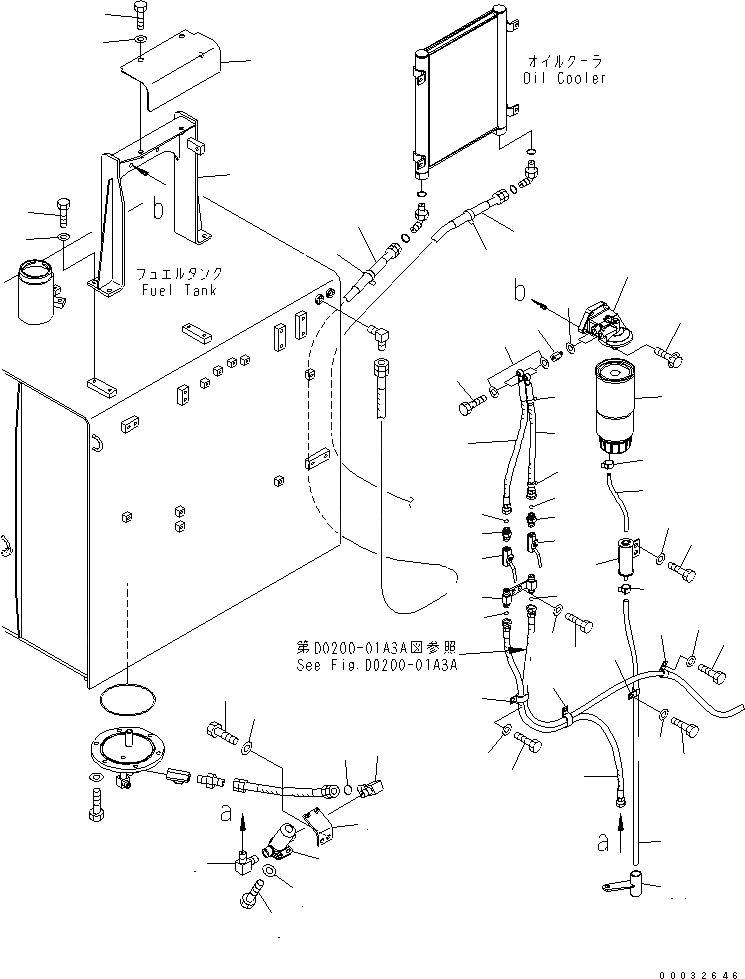 Схема запчастей Komatsu PC600-6A - ТОПЛИВН. ЛИНИЯ (/) (С ДОПОЛНИТ.ITIONEL ФИЛЬТР.)(№-) ТОПЛИВН. БАК. AND КОМПОНЕНТЫ