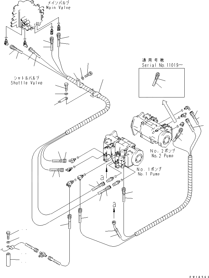 Схема запчастей Komatsu PC600-6A - O.L.S.S. ЛИНИЯ(№-) ГИДРАВЛИКА