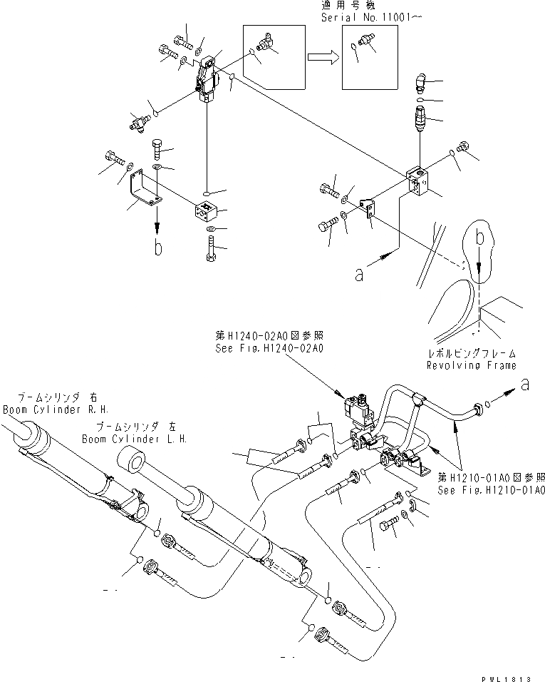 Схема запчастей Komatsu PC600-6A-KJ - ГИДРОЛИНИЯ СТРЕЛЫ (/) ГИДРАВЛИКА