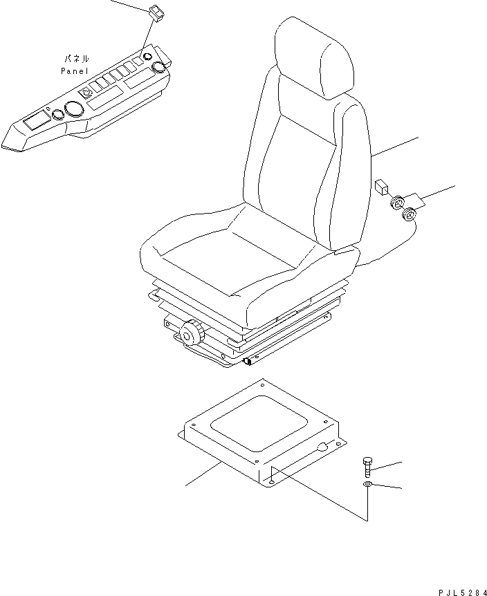 Схема запчастей Komatsu PC600-6A-KJ - СИДЕНЬЕ ОПЕРАТОРА (ПОДОГРЕВED СИДЕНЬЕ)(№8-) КАБИНА ОПЕРАТОРА И СИСТЕМА УПРАВЛЕНИЯ