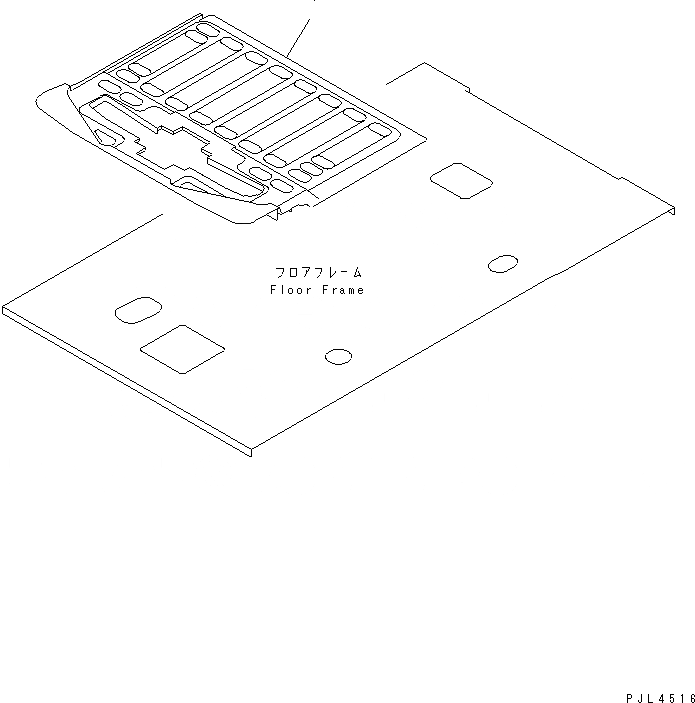 Схема запчастей Komatsu PC600-6A-KJ - ПОКРЫТИЕ ПОЛА(С ДОПОЛН. ГИДРОЛИНИЕЙ) ( АКТУАТОР)(№-) КАБИНА ОПЕРАТОРА И СИСТЕМА УПРАВЛЕНИЯ