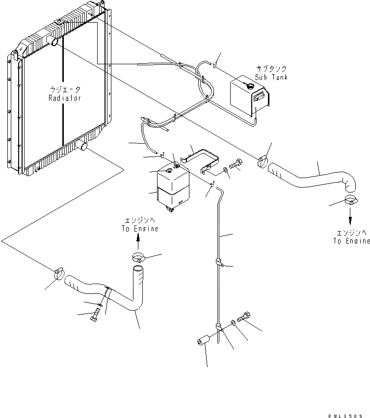 Схема запчастей Komatsu PC600-6 - ОХЛАЖД-Е (СИСТЕМА ТРУБ РАДИАТОРА) (ДЛЯ ЕС)(№-999) СИСТЕМА ОХЛАЖДЕНИЯ