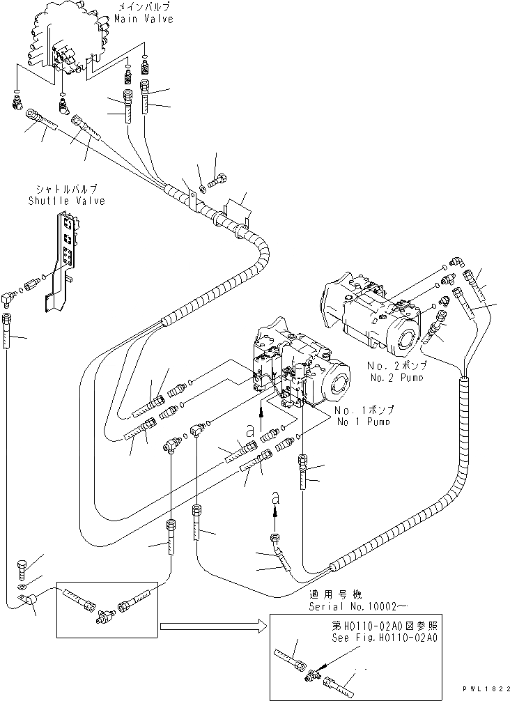 Схема запчастей Komatsu PC600-6 - O.L.S.S. ЛИНИЯ(№-999) ГИДРАВЛИКА
