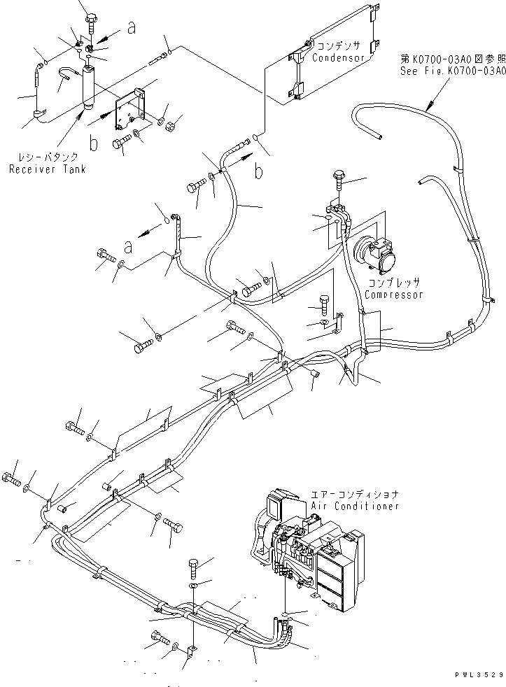 Схема запчастей Komatsu PC600-6 - КОНДИЦ. ВОЗДУХА (СОЕД. ШЛАНГОВ) (ДЛЯ ЕС)(№-8) КАБИНА ОПЕРАТОРА И СИСТЕМА УПРАВЛЕНИЯ