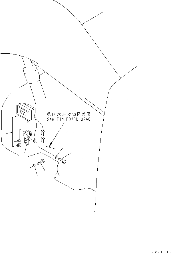 Схема запчастей Komatsu PC600-6K - ЭЛЕКТРОПРОВОДКА (ЛАМПА РАБОЧ. ОСВЕЩЕНИЯ ПЕРЕДН.) ЭЛЕКТРИКА
