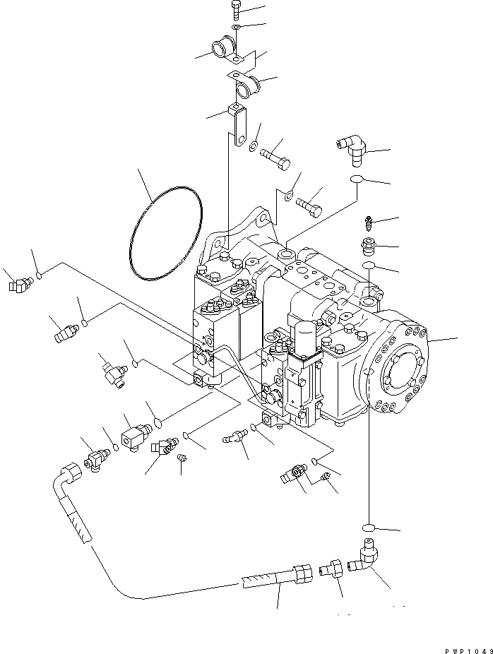 Схема запчастей Komatsu PC600-6K - NO. НАСОС (СОЕДИНИТЕЛЬН. ЧАСТИ) ГИДРАВЛИКА
