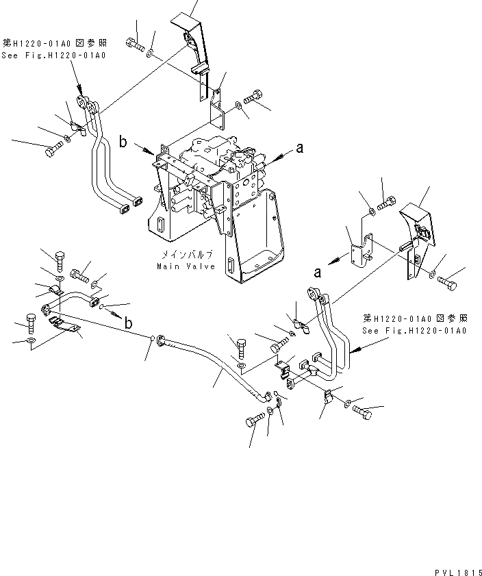 Схема запчастей Komatsu PC600-6K - РУКОЯТЬ И ЛИНИЯ КОВШАS (КОРПУС) ГИДРАВЛИКА