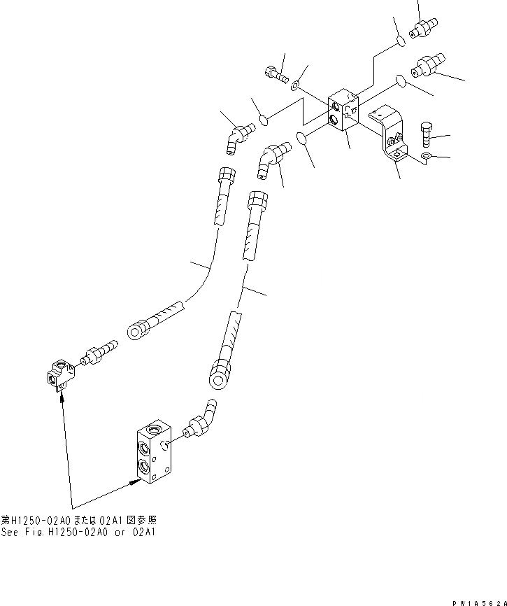Схема запчастей Komatsu PC600-6K - КЛАПАН ПЕРЕГРУЗКИ (КОРПУС) ГИДРАВЛИКА