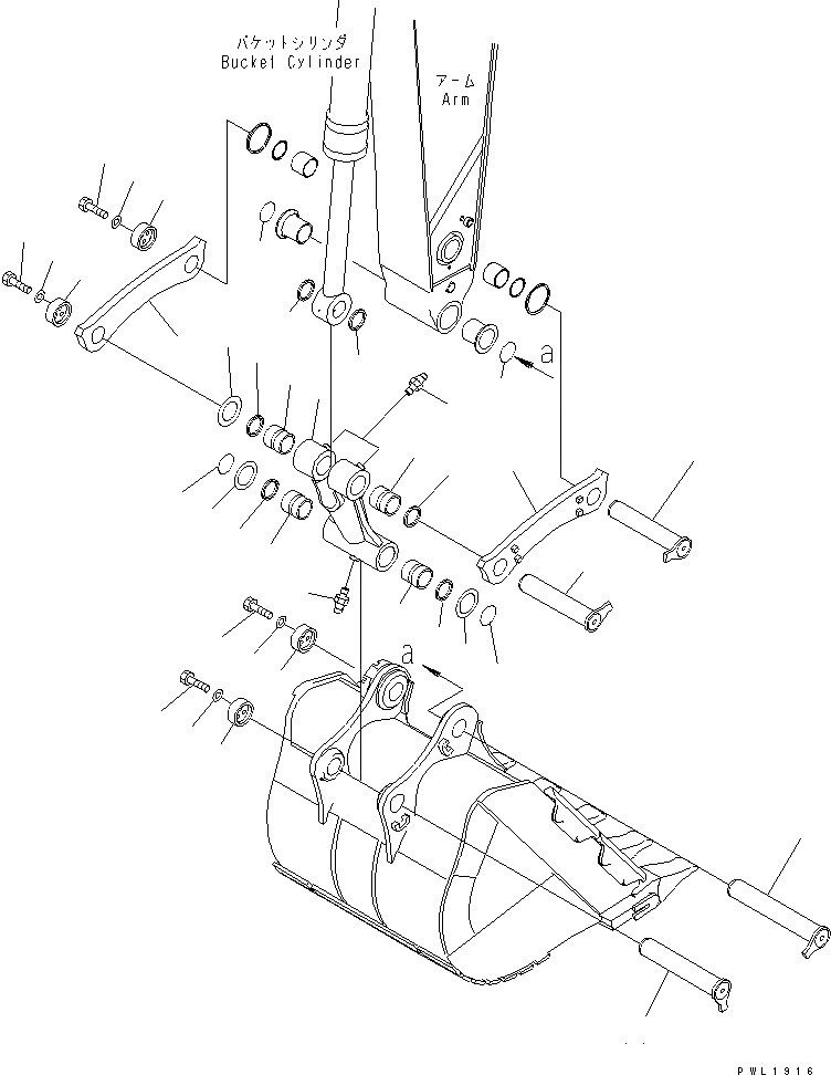 Схема запчастей Komatsu PC600-6K - СОЕДИНЕНИЕ КОВША (SE СПЕЦ-Я.) РАБОЧЕЕ ОБОРУДОВАНИЕ