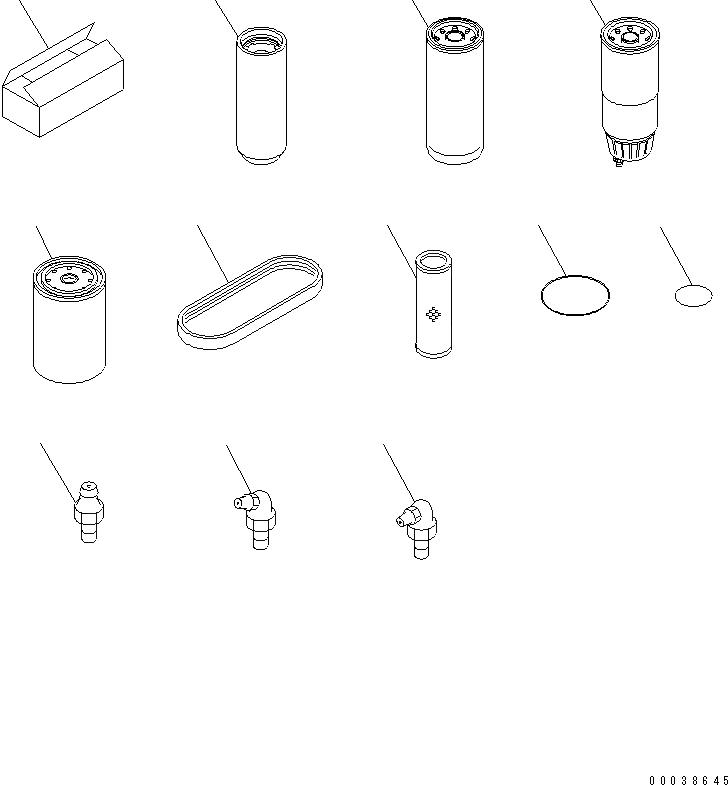 Схема запчастей Komatsu PC600-8R - ЗАП. ЧАСТИ(№-8) АКСЕССУАРЫ