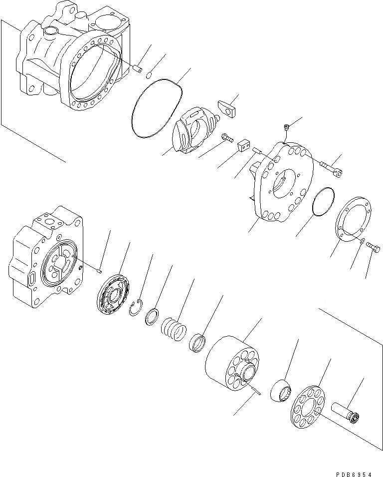 Схема запчастей Komatsu PC600-8R - ОСНОВН. НАСОС (/9) (NO. НАСОС) ОСНОВН. КОМПОНЕНТЫ И РЕМКОМПЛЕКТЫ
