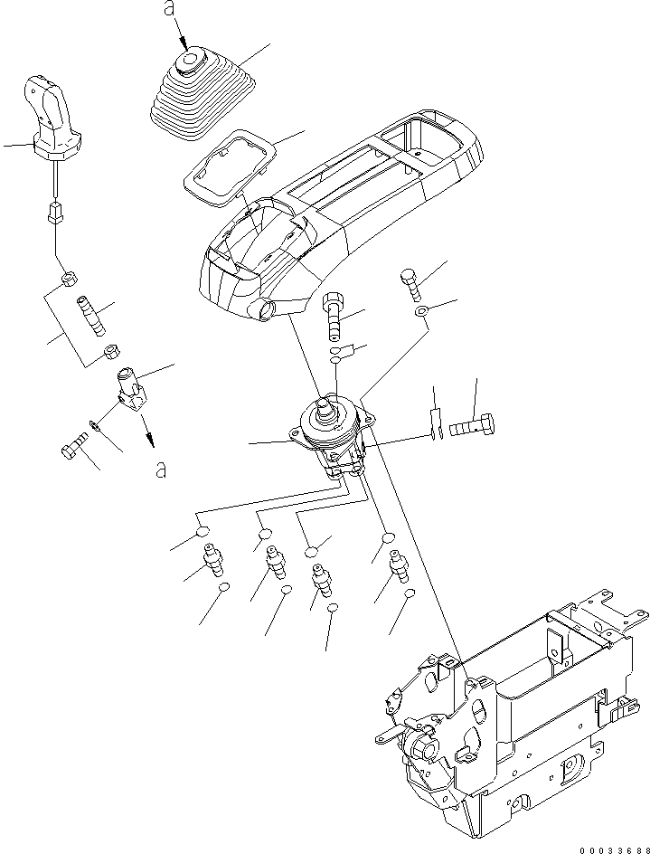 Схема запчастей Komatsu PC600-7 - ОСНОВН. КОНСТРУКЦИЯ (РЫЧАГ И КЛАПАН) (ЛЕВ.) (ДЛЯ ПОГРУЗ.) КАБИНА ОПЕРАТОРА И СИСТЕМА УПРАВЛЕНИЯ