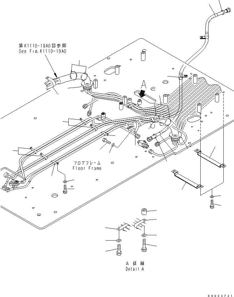 Схема запчастей Komatsu PC600-7 - ОСНОВН. КОНСТРУКЦИЯ (PPC КРЕПЛЕНИЕ) (ДЛЯ ПОГРУЗ.) КАБИНА ОПЕРАТОРА И СИСТЕМА УПРАВЛЕНИЯ