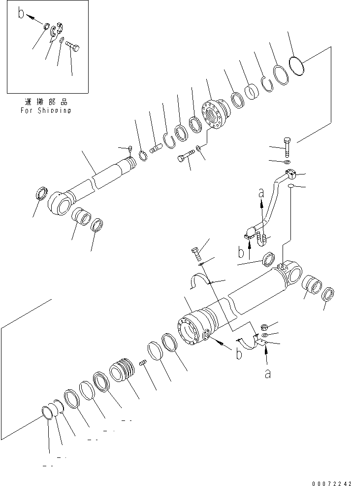 Схема запчастей Komatsu PC600-7 - СЪЕМ ПРОТИВОВЕСА CYLINDE (GROUND УСТАНОВКА ТИП)(№-) ОСНОВН. КОМПОНЕНТЫ И РЕМКОМПЛЕКТЫ