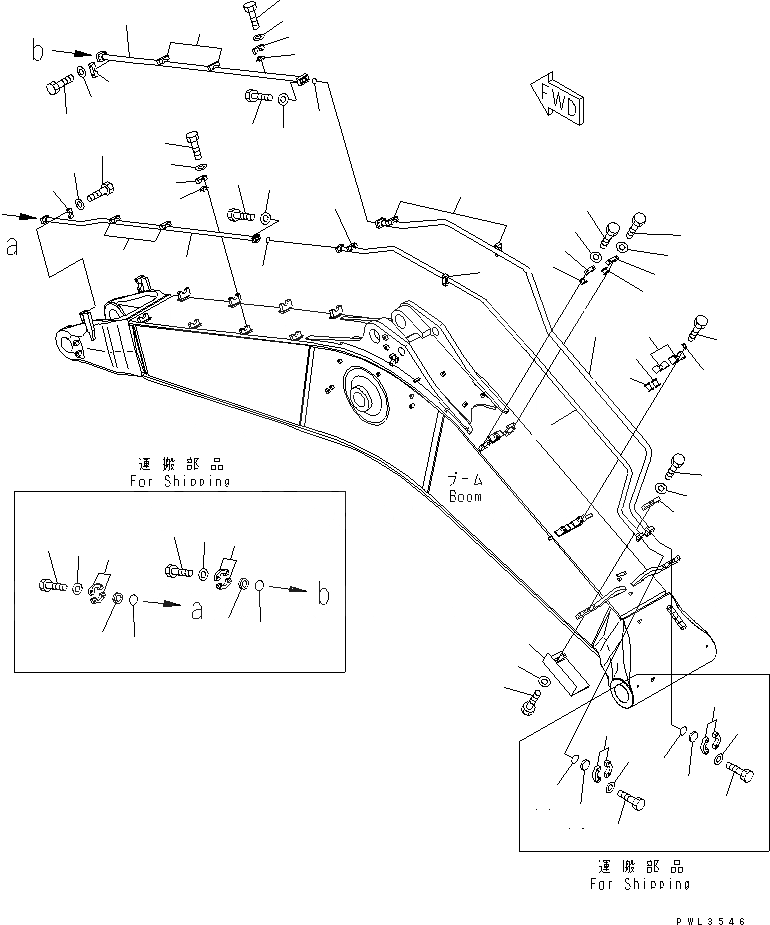 Схема запчастей Komatsu PC600-7-M1 - СТРЕЛА (.M) (ЦИЛИНДР КОВША) (SE СПЕЦ-Я.) РАБОЧЕЕ ОБОРУДОВАНИЕ