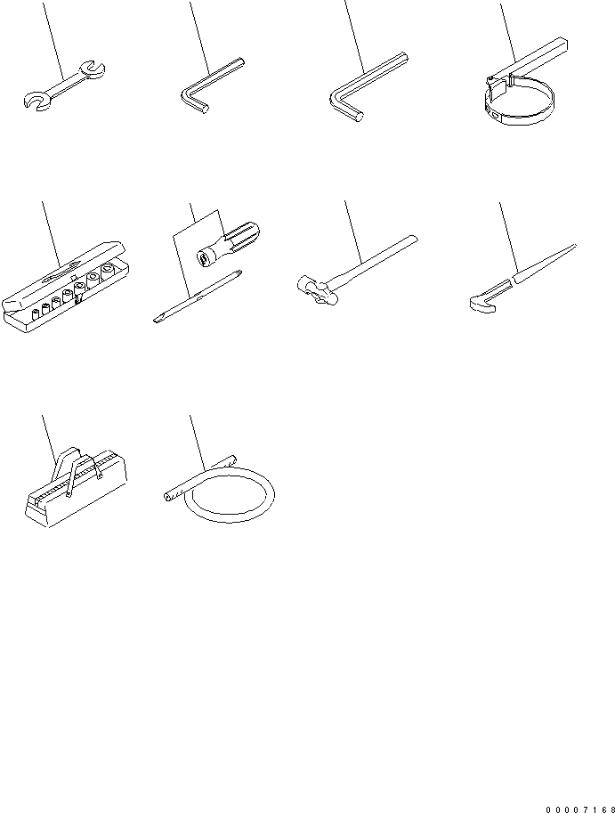 Схема запчастей Komatsu PC600-7-M1 - ИНСТРУМЕНТ АКСЕССУАРЫ