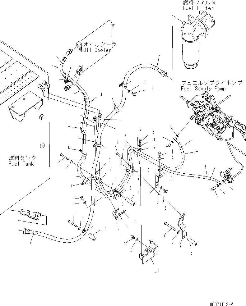 Схема запчастей Komatsu PC600-8 - ТОПЛИВОПРОВОД. (ТОПЛИВН. ШЛАНГИ)(№7-) ТОПЛИВН. БАК. AND КОМПОНЕНТЫ