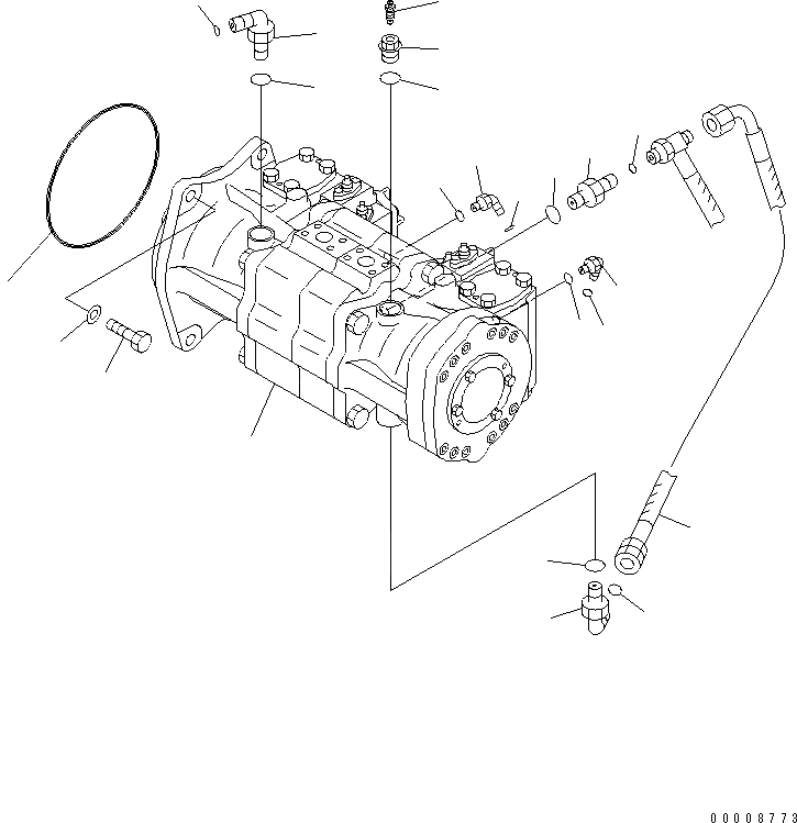 Схема запчастей Komatsu PC600-8 - NO. НАСОС ГИДРАВЛИКА