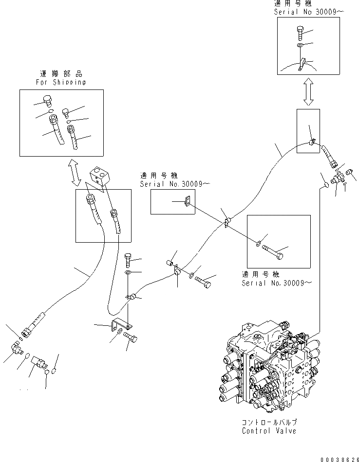 Схема запчастей Komatsu PC600-8 - DRIFT PREВЕНТИЛЯТОР ТРУБЫ (ТРУБЫ И КРЕПЛЕНИЕ) (ДЛЯ СТРЕЛЫ И РУКОЯТЬ) ГИДРАВЛИКА