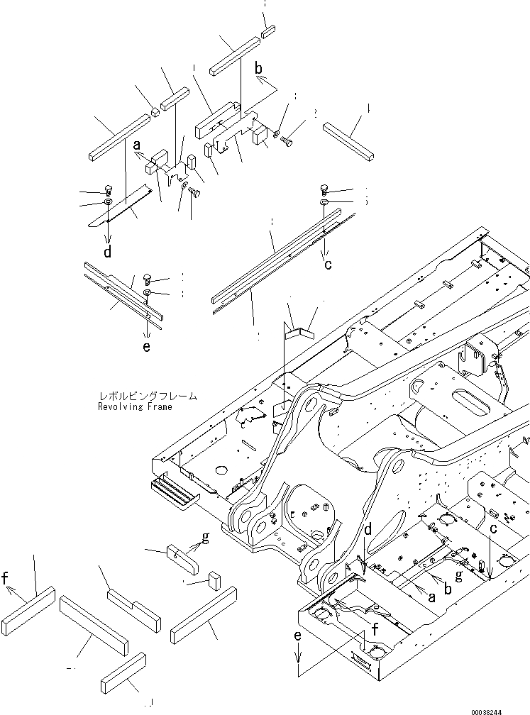 Схема запчастей Komatsu PC600-8 - ОСНОВНАЯ РАМА (ДЕКА ЩИТКИ И ПОЛ ЩИТКИ) ОСНОВНАЯ РАМА И ЕЕ ЧАСТИ