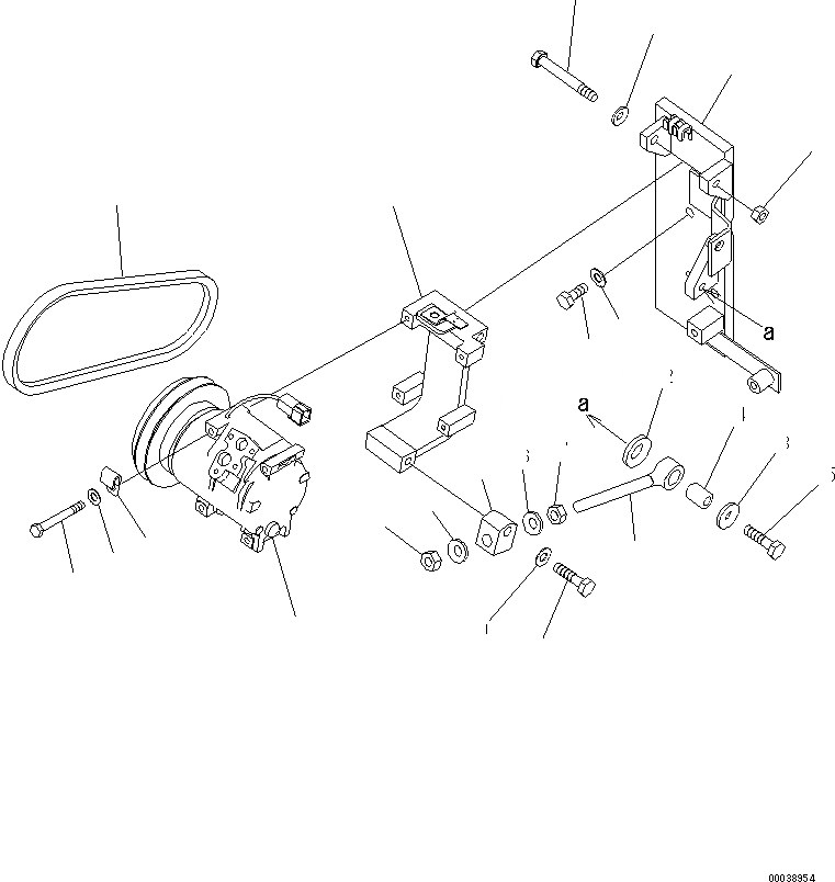 Схема запчастей Komatsu PC600-8 - КОНДИЦ. ВОЗДУХА (КОМПРЕССОР) КАБИНА ОПЕРАТОРА И СИСТЕМА УПРАВЛЕНИЯ