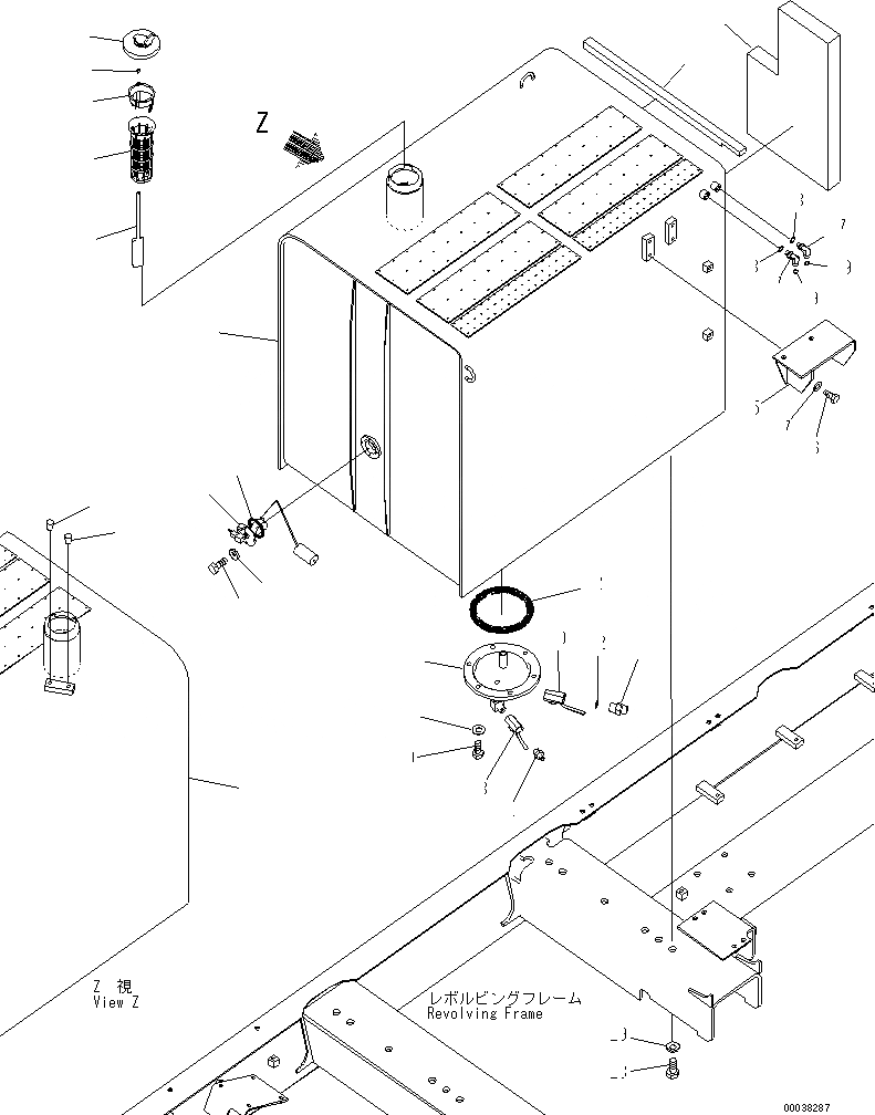 Схема запчастей Komatsu PC600-8 - ТОПЛИВН. БАК. D ТОПЛИВН. БАК. AND КОМПОНЕНТЫ