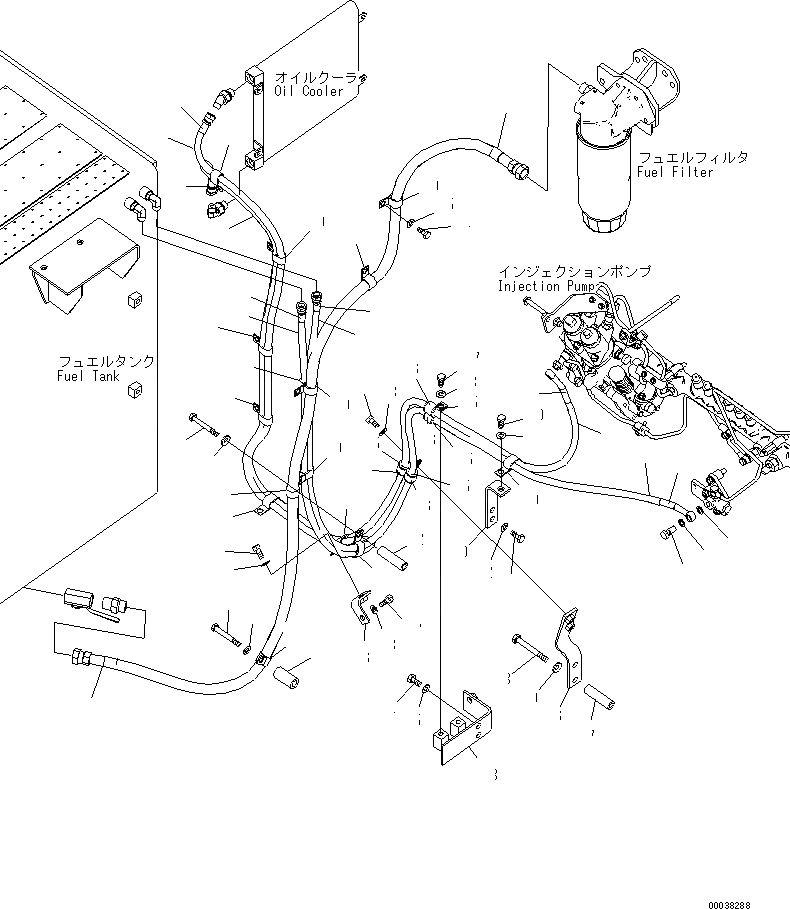 Схема запчастей Komatsu PC600-8 - ТОПЛИВН. ЛИНИЯ (ТОПЛИВН. ШЛАНГИ) D ТОПЛИВН. БАК. AND КОМПОНЕНТЫ