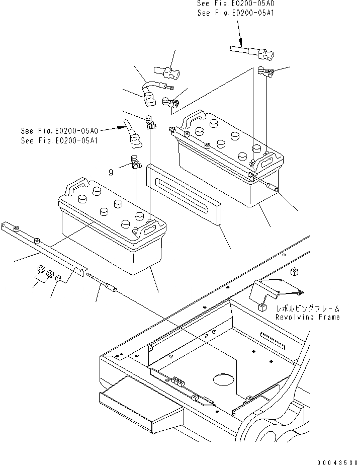 Схема запчастей Komatsu PC600-8 - АККУМУЛЯТОР (ЖИДКОСТН. ТИПА) (C) (ВЫСОК. ЕМК.) E ЭЛЕКТРИКА