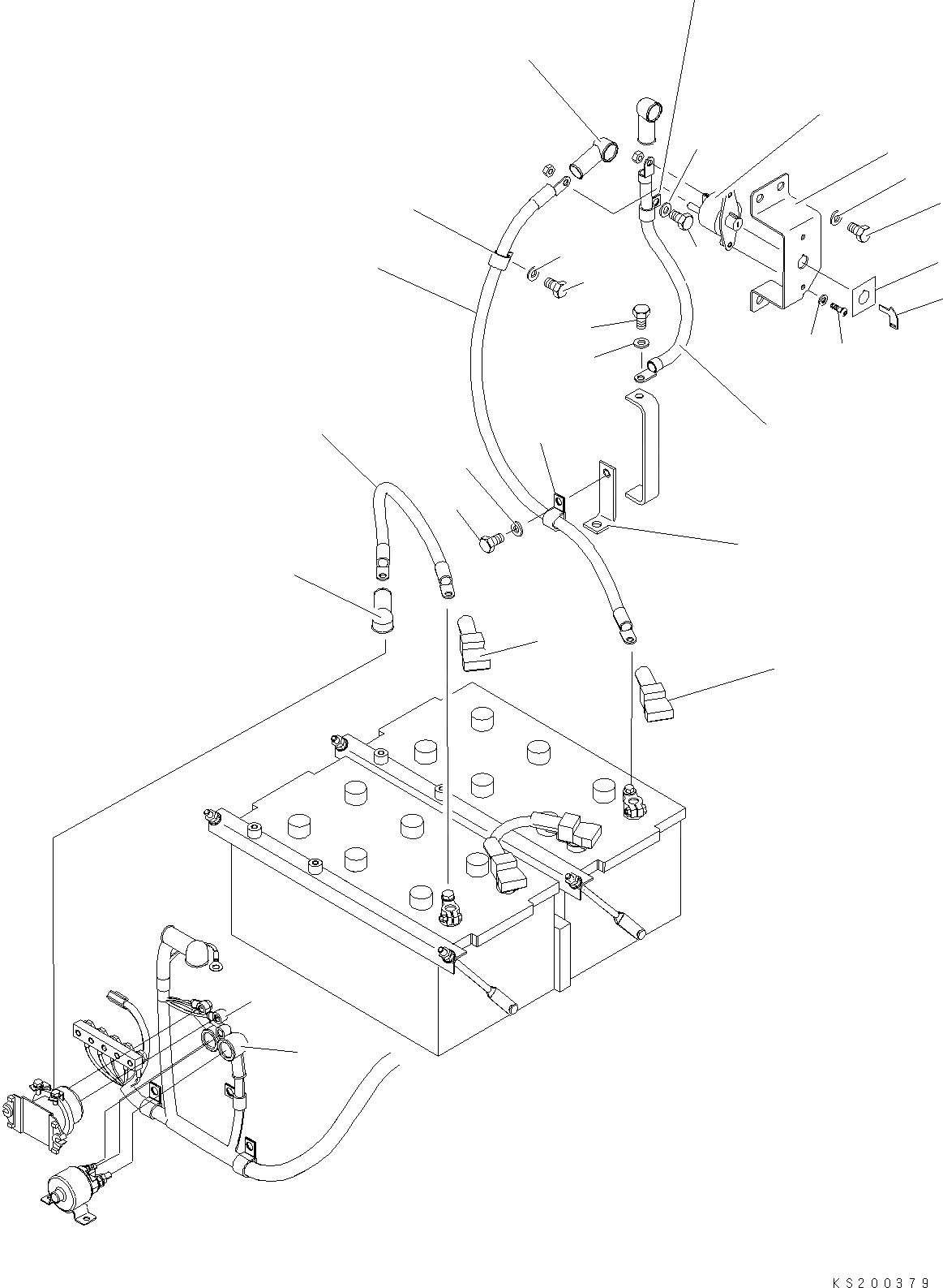 Схема запчастей Komatsu PC600-8 - ЭЛЕКТРОПРОВОДКА (АККУМУЛЯТОРН. ОТСЕК ) (АККУМУЛЯТОР ISOLATION ПЕРЕКЛЮЧАТЕЛЬ (№K8-) E ЭЛЕКТРИКА