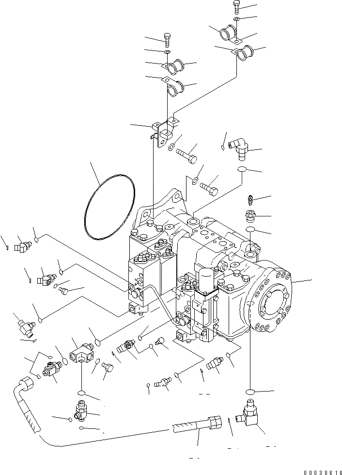 Схема запчастей Komatsu PC600-8 - NO. НАСОС H ГИДРАВЛИКА