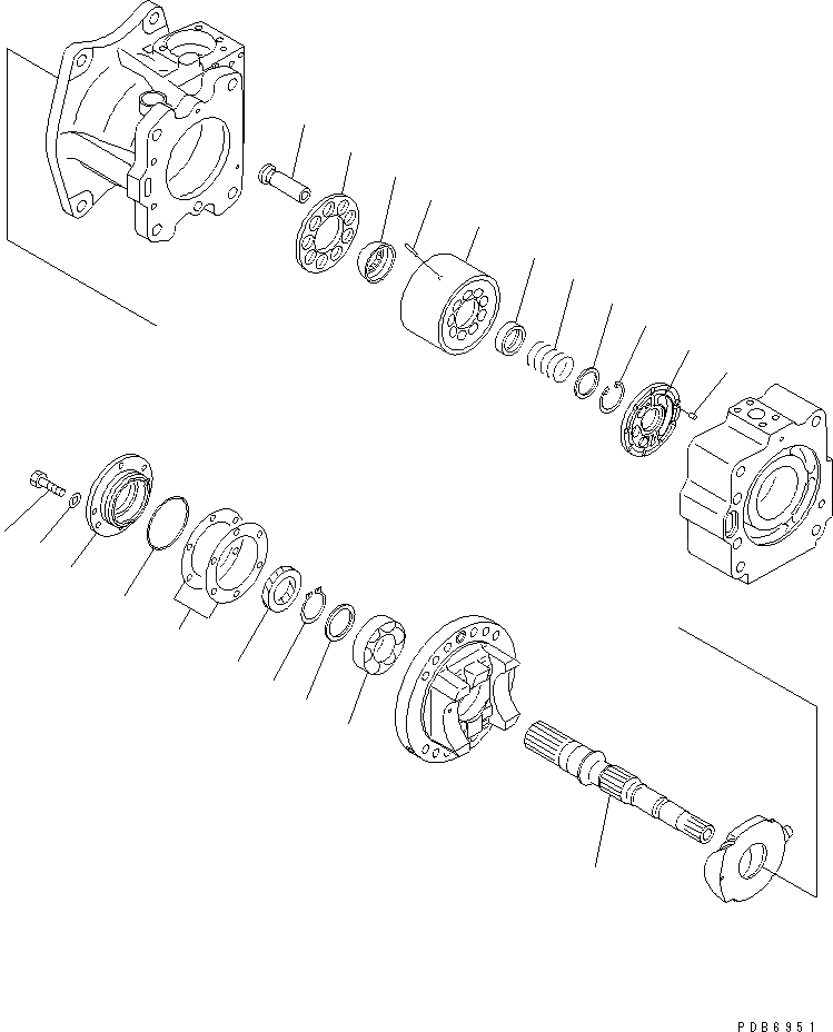 Схема запчастей Komatsu PC600LC-7-M1 - ОСНОВН. НАСОС (/9) (NO. НАСОС) ОСНОВН. КОМПОНЕНТЫ И РЕМКОМПЛЕКТЫ