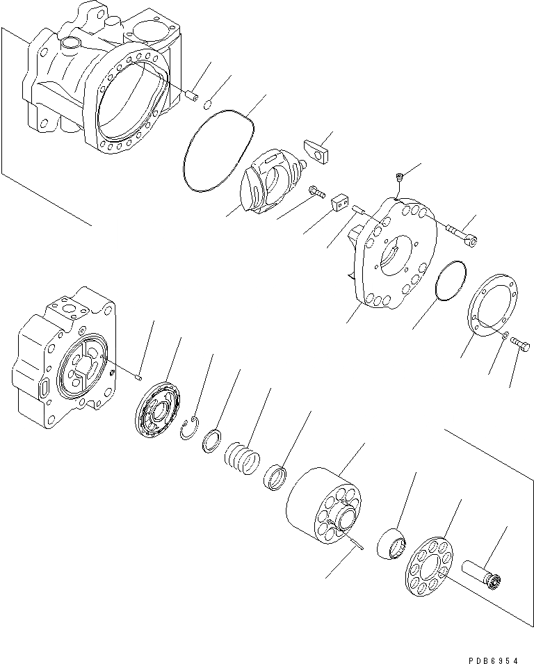 Схема запчастей Komatsu PC600LC-7-M1 - ОСНОВН. НАСОС (/9) (NO. НАСОС) ОСНОВН. КОМПОНЕНТЫ И РЕМКОМПЛЕКТЫ