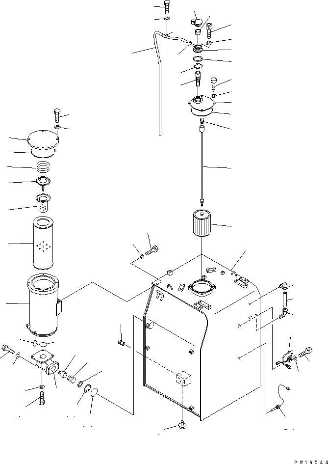 Схема запчастей Komatsu PC600LC-6A-KJ - ГИДР. БАК.(№-) ГИДРАВЛИКА
