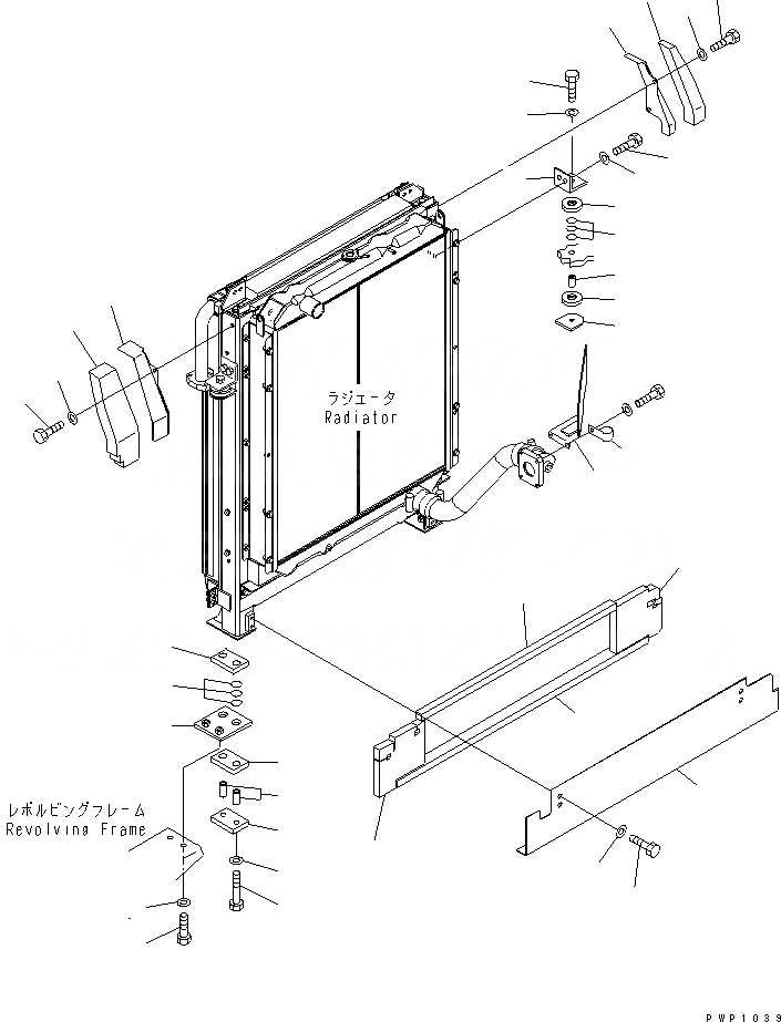 Схема запчастей Komatsu PC600LC-6K - ОХЛАЖД-Е (КРЕПЛЕНИЕ РАДИАТОРА И ЩИТКИ) СИСТЕМА ОХЛАЖДЕНИЯ