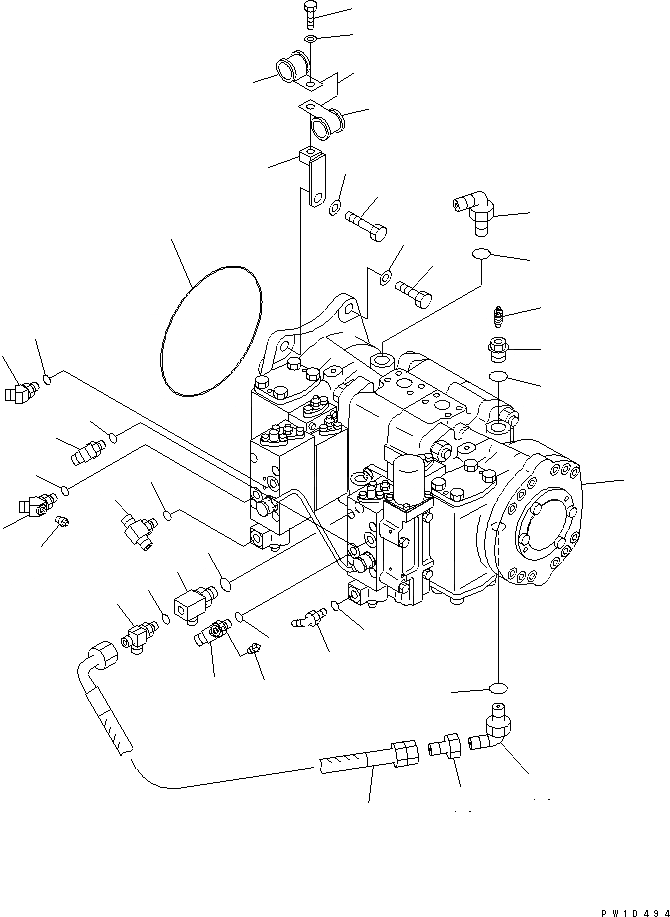 Схема запчастей Komatsu PC600LC-6A - NO. НАСОС(№-) ГИДРАВЛИКА