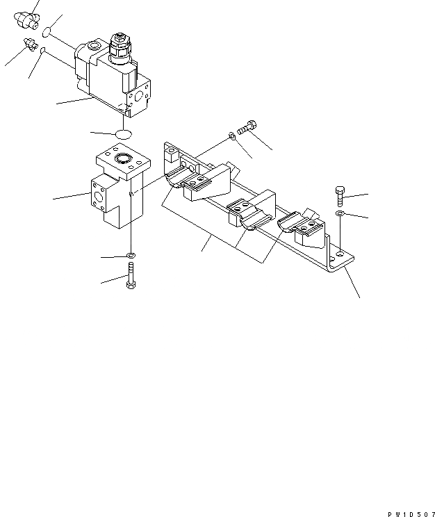 Схема запчастей Komatsu PC600LC-6A - DRIFT PREВЕНТИЛЯТОР ЛИНИИ (СТРЕЛА)(№-) ГИДРАВЛИКА