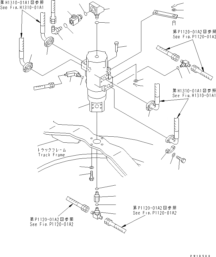 Схема запчастей Komatsu PC600LC-6A - ПОВОРОТНОЕ СОЕДИНЕНИЕ(№-) ПОВОРОТН. КРУГ И КОМПОНЕНТЫ
